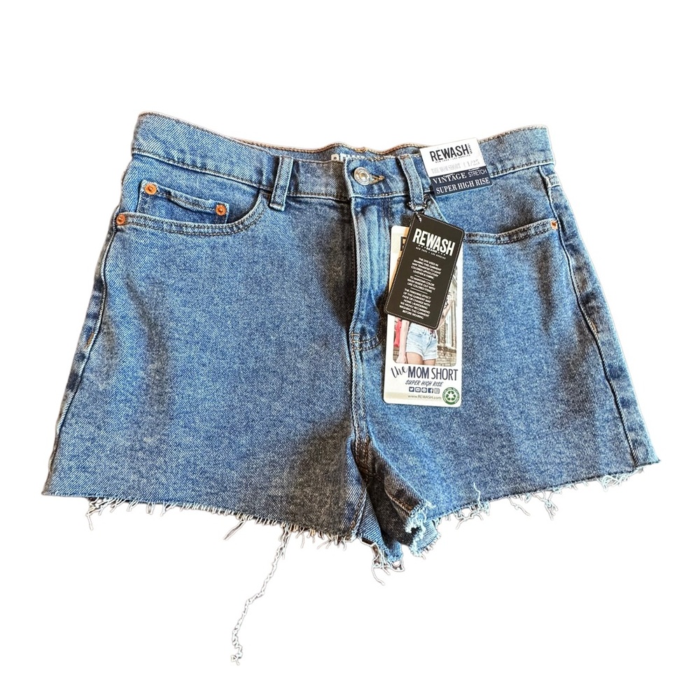 Rewash Super High Rise Vintage Stretch Cut off Mom Shorts